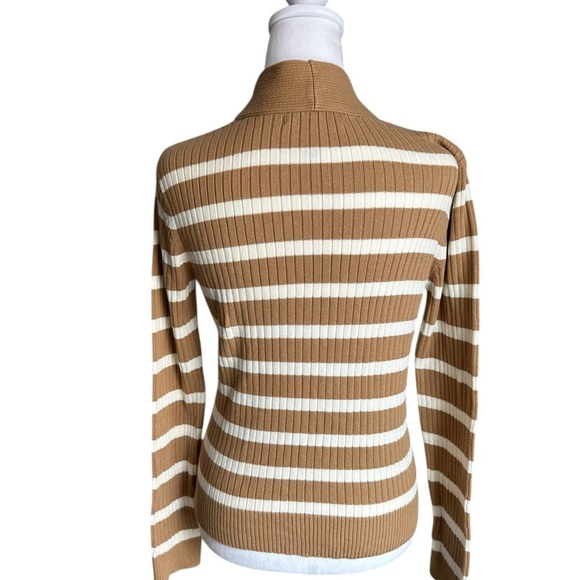Ralph Lauren Brown and Tan V-Neck Sweater - Picture 3 of 16